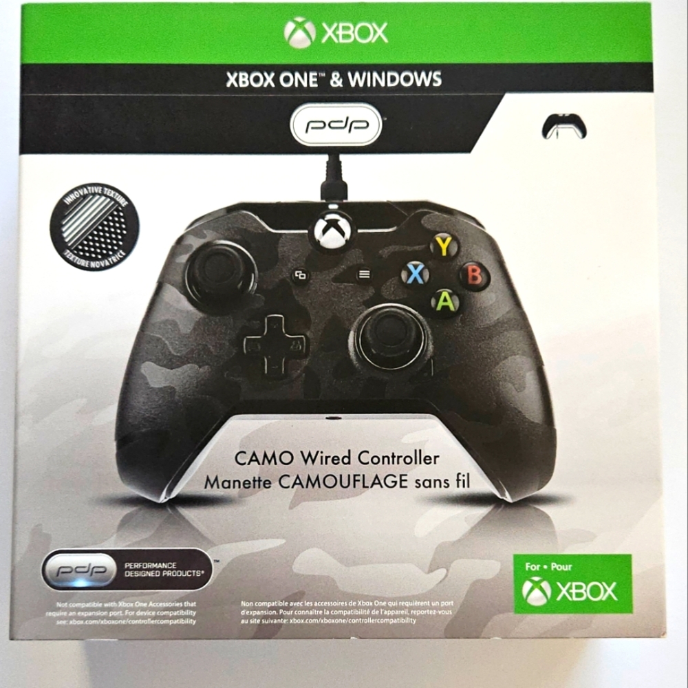 Xbox One & Windows Camo Wired Controller - Black